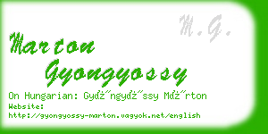 marton gyongyossy business card